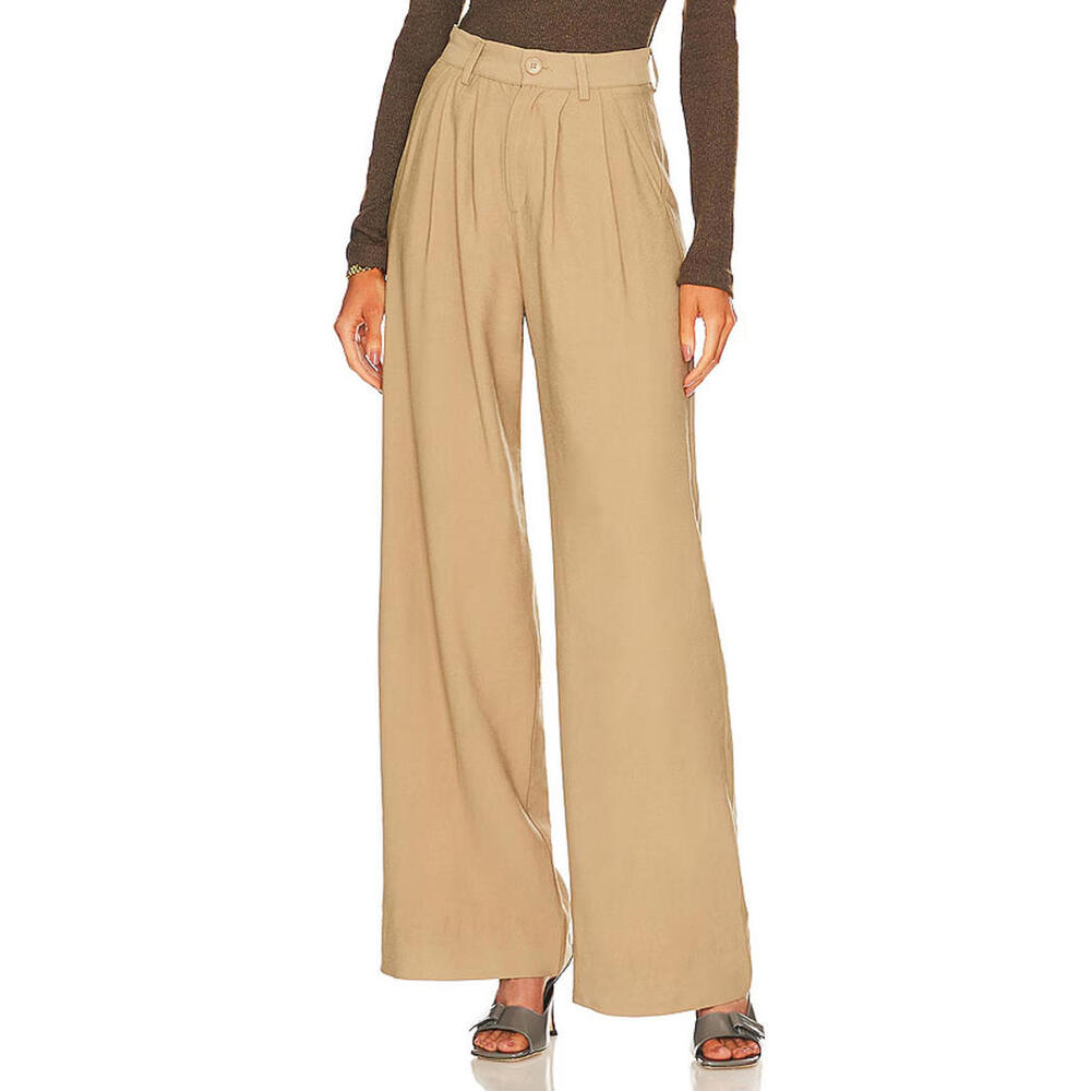 NONchalant Tan Wide-Leg Pants